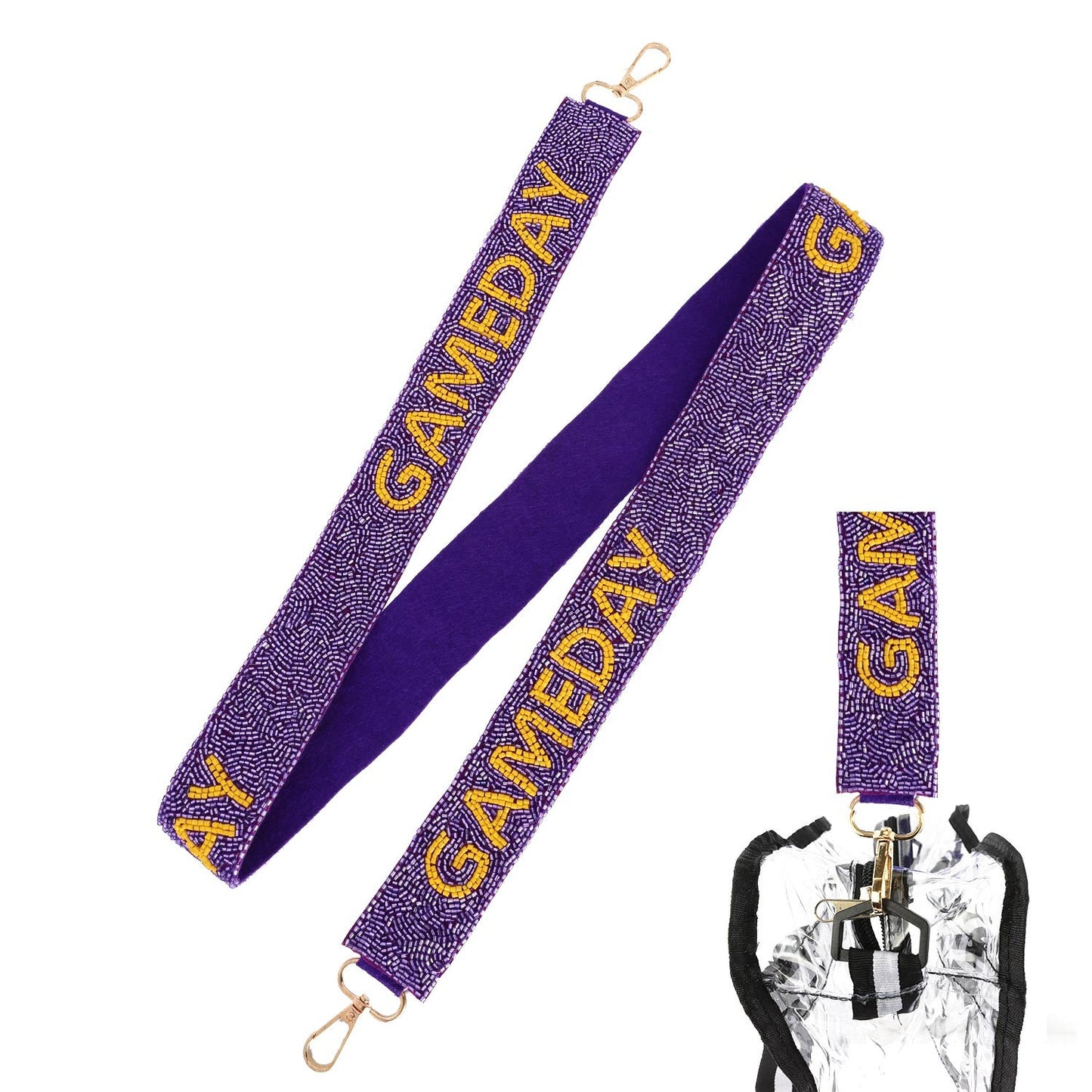 SPORTS TEAM GAME DAY BEADED SHOULDER BAG STRAP