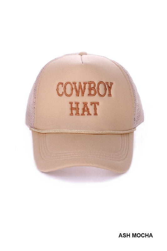Cowboy Embroidery Trucker Hat Cap