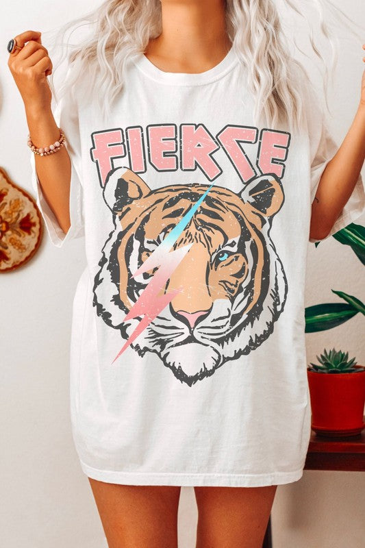 Fierce Vintage Tiger Oversized Graphic Tee