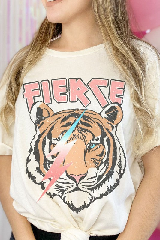 Fierce Vintage Tiger Oversized Graphic Tee