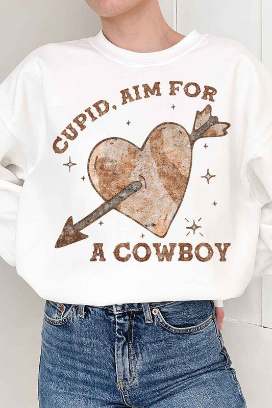 WESTERN CUPID VALENTINE GRAPHIC SWEATSHIRT