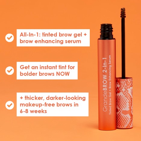 GrandeBROW 2-In-1 Tinted Brow Gel + Brow Enhancing Serum