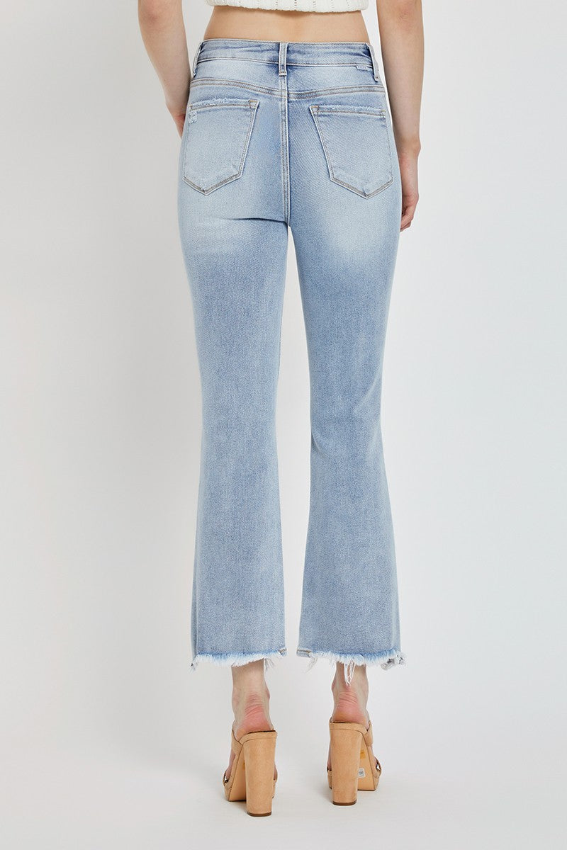 HIGH RISE CROP FLARE JEANS