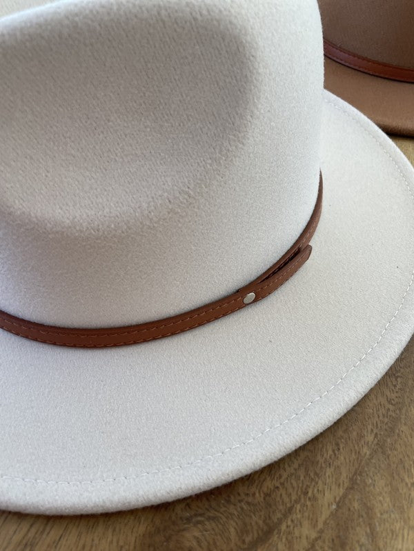 FEDORA HAT LEATHER BELT