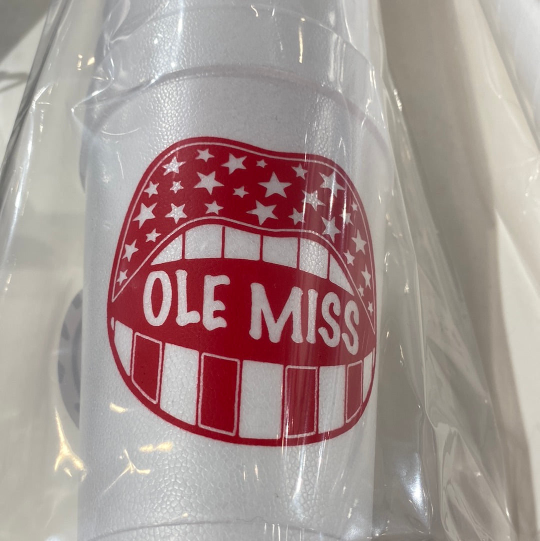 Ole Miss Styrofoam cups