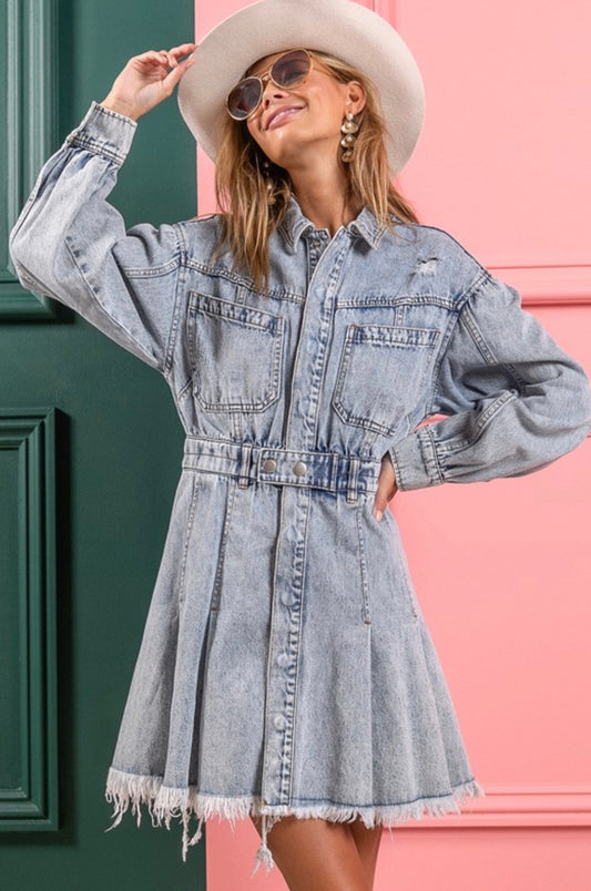 Washed Denim Dress